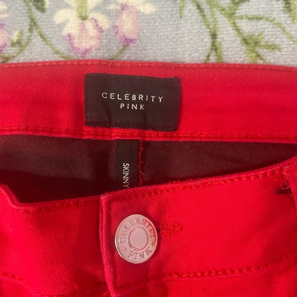 Celebrity Pink Skinny Jeans Red Small - Picture 4 of 16